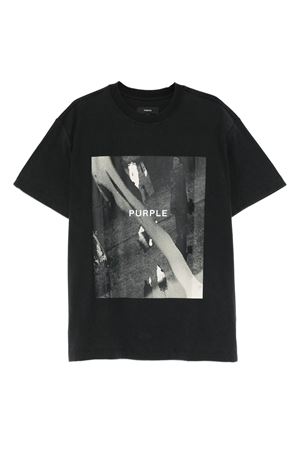 Black cotton T-shirt PURPLE BRAND | P104TBDS126BLACK